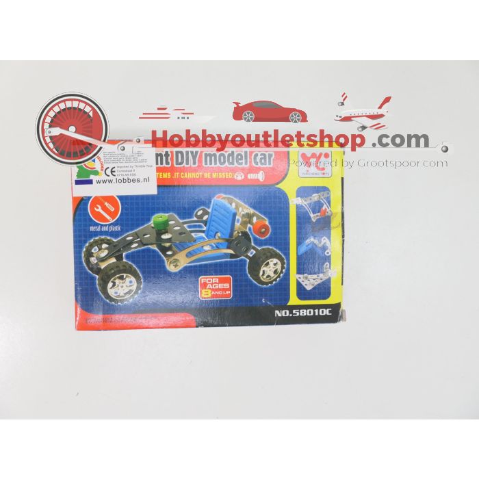 9 Metaal constructie sets, diverse voertuigen.  #6139