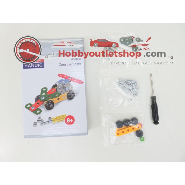 9 Metaal constructie sets, diverse voertuigen.  #6139