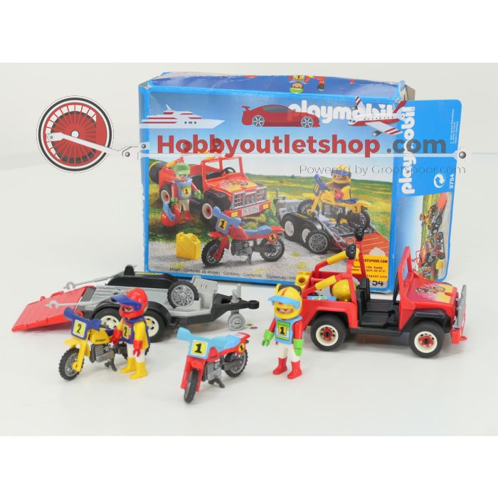 Playmobil 3754 Terreinwagen met race motoren 