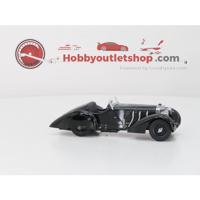 Schaal 1:18 KK Scale models 180131bk  Mercedes Benz SSK count trosso 1930 'The black prince' #4269