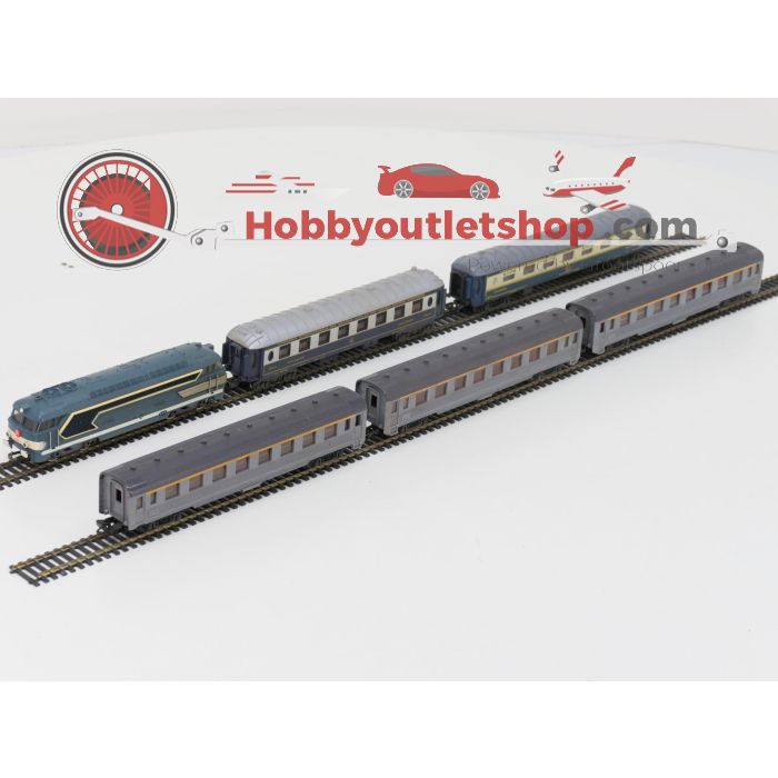 Schaal H0 Jouef/Lima 8033, 303201, 861, 72v175ah assortiment locomotief met 5 rijtuigen van de SNCF #5803