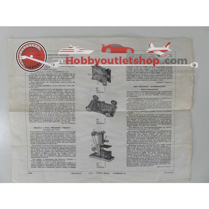 Meccano models: 2,3,4,5,6,8,9 zeer uitgebreide en zorgvuldig gesorteerde Meccano set. #6009