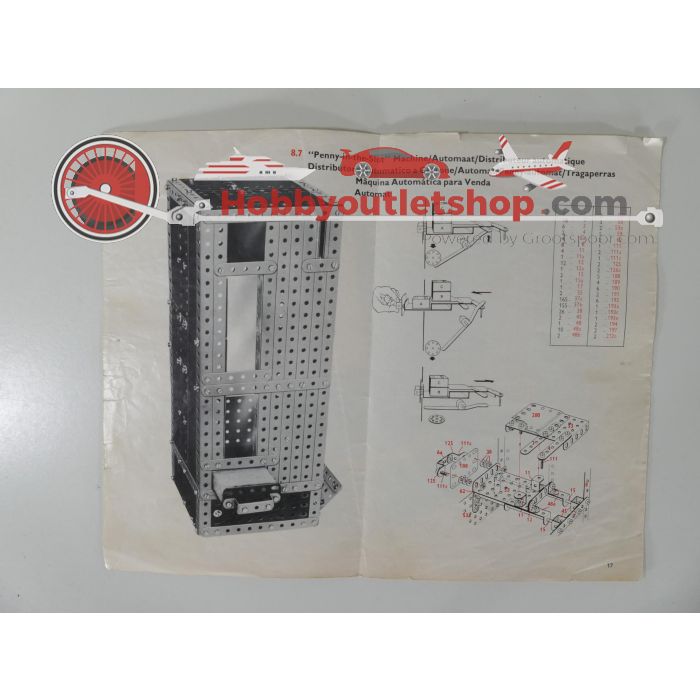 Meccano models: 2,3,4,5,6,8,9 zeer uitgebreide en zorgvuldig gesorteerde Meccano set. #6009