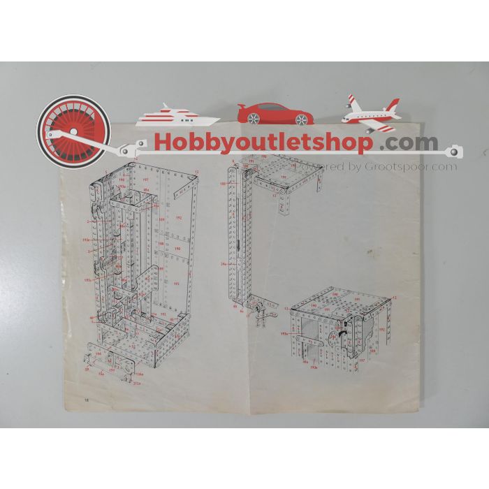 Meccano models: 2,3,4,5,6,8,9 zeer uitgebreide en zorgvuldig gesorteerde Meccano set. #6009