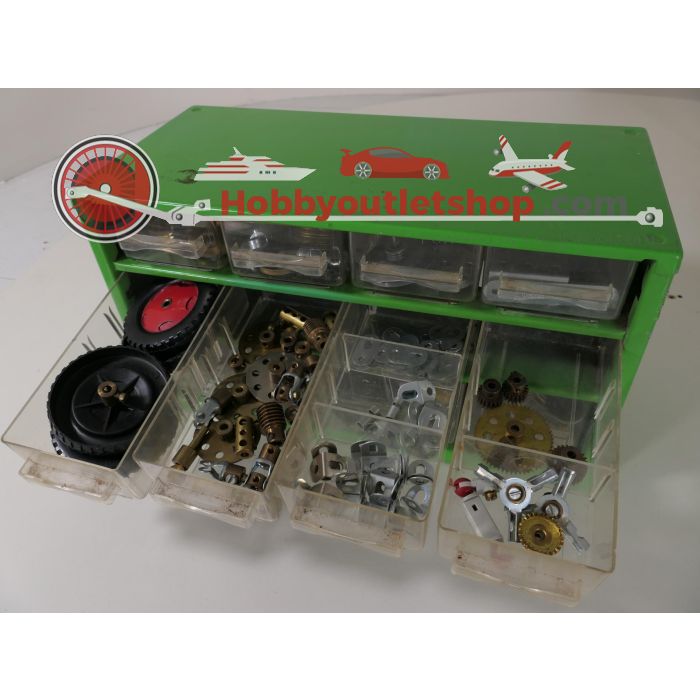 Meccano models: 2,3,4,5,6,8,9 zeer uitgebreide en zorgvuldig gesorteerde Meccano set. #6009