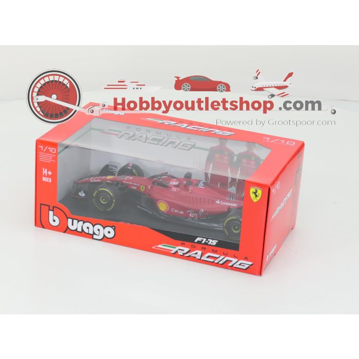 Schaal 1:18 Bburago BU16811LE Ferrari F1-75  Season 2022 Charles Leclerc Yellow Wheels Red, Charles Leclerc. #6023