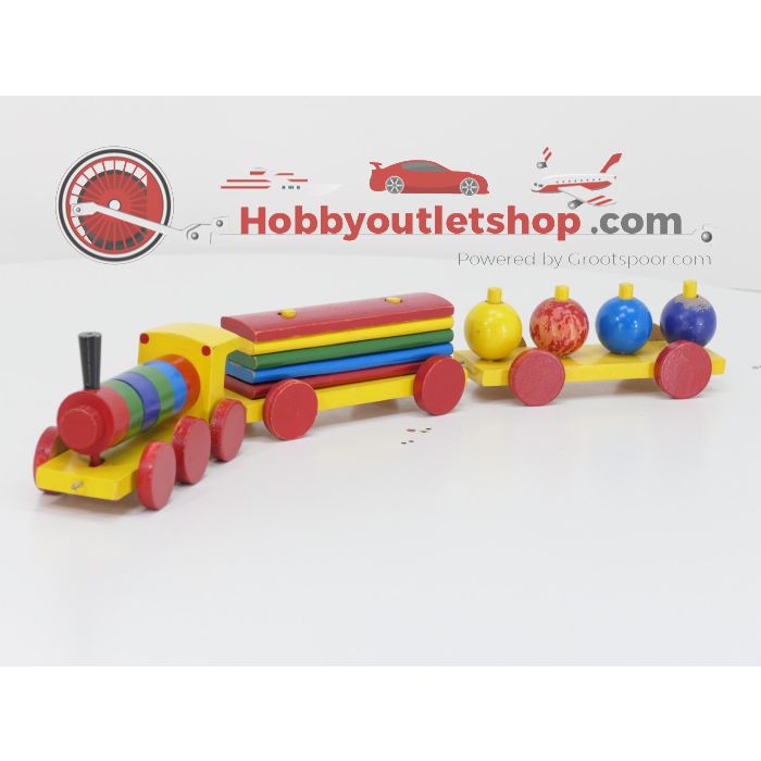 Set van verschillende vintage houten treinen #5837 - sku: 20240731115820 - Gebruikt - Goede staat - Afbeelding 7