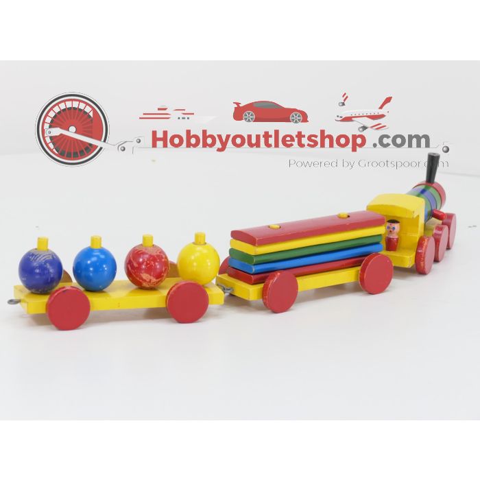 Set van verschillende vintage houten treinen #5837 - sku: 20240731115820 - Gebruikt - Goede staat - Afbeelding 8