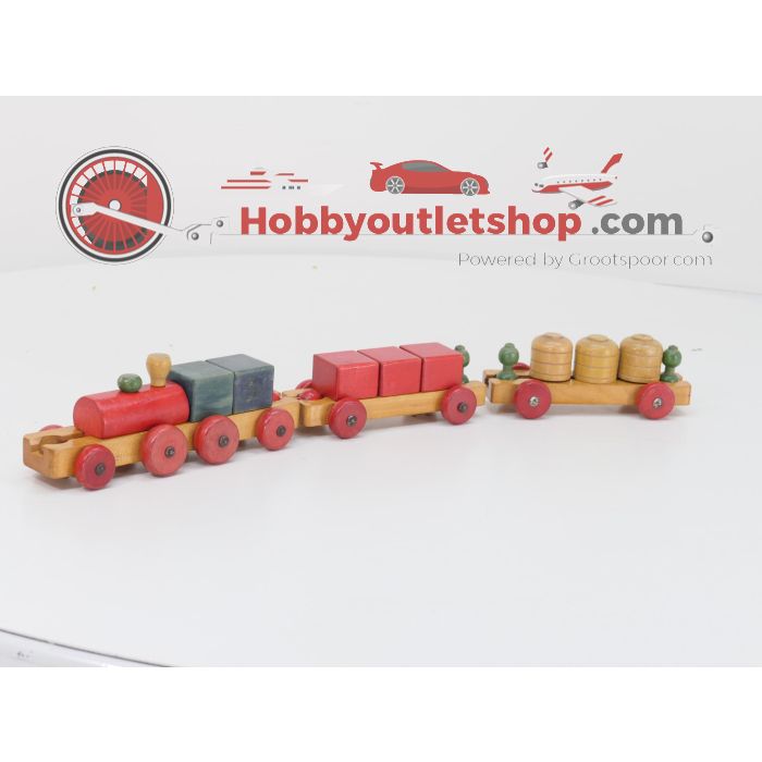 Set van verschillende vintage houten treinen #5837 - sku: 20240731115820 - Gebruikt - Goede staat - Afbeelding 9