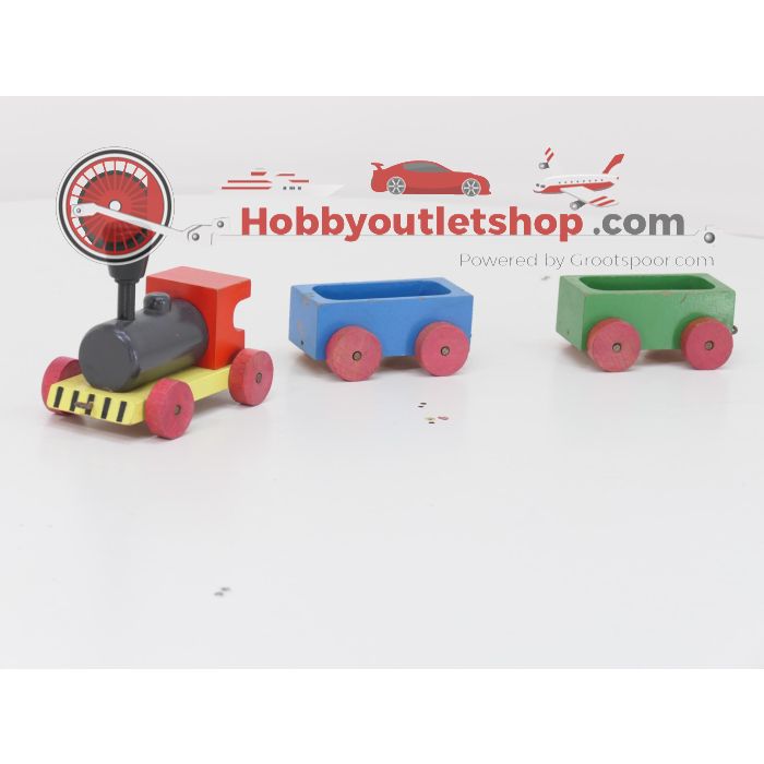 Set van verschillende vintage houten treinen #5837 - sku: 20240731115820 - Gebruikt - Goede staat - Afbeelding 13