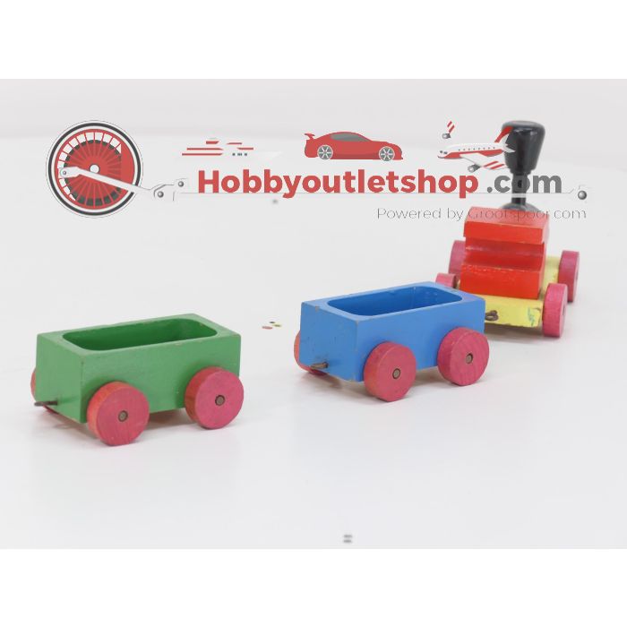 Set van verschillende vintage houten treinen #5837 - sku: 20240731115820 - Gebruikt - Goede staat - Afbeelding 14