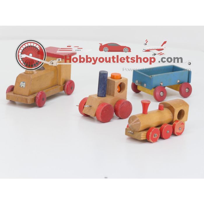 Set van verschillende vintage houten treinen #5837 - sku: 20240731115820 - Gebruikt - Goede staat - Afbeelding 15