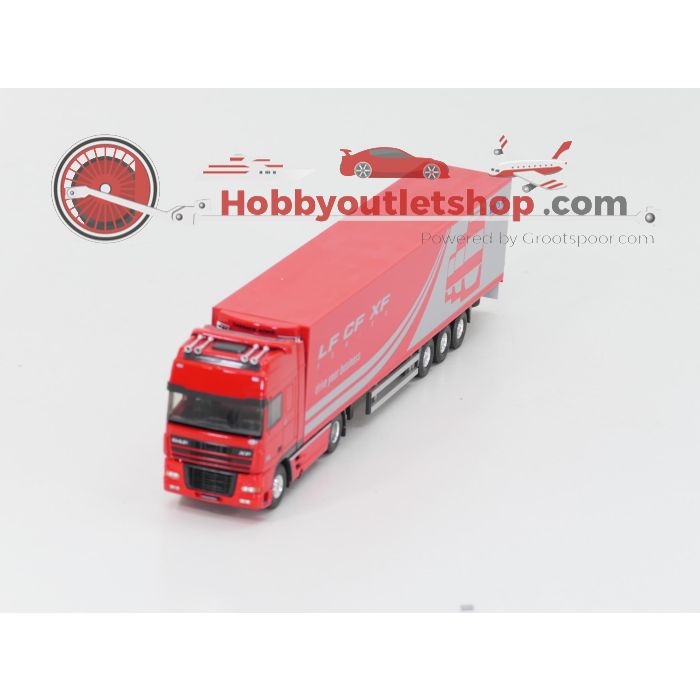 Schaal 1:50 Tekno 52804 DAF 95XF/430 Space Cab 2 as Trekker met 3 as Gesloten oplegger 2003. #6090 - sku: 20240816015244 - Gebruikt - Redelijke staat - Afbeelding 3