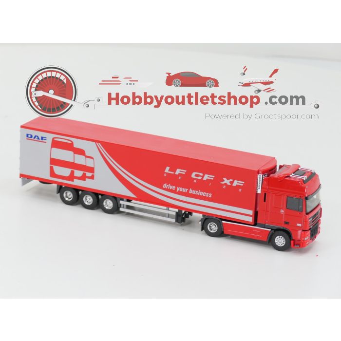 Schaal 1:50 Tekno 52804 DAF 95XF/430 Space Cab 2 as Trekker met 3 as Gesloten oplegger 2003. #6090 - sku: 20240816015244 - Gebruikt - Redelijke staat - Afbeelding 5