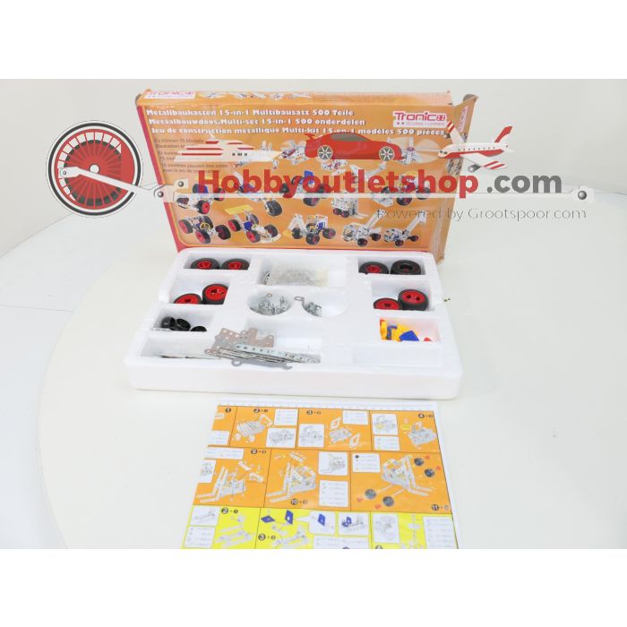  4 Sets TRONICO 15 in 1 metalen bouwdoos, Past bij Meccano. #6120