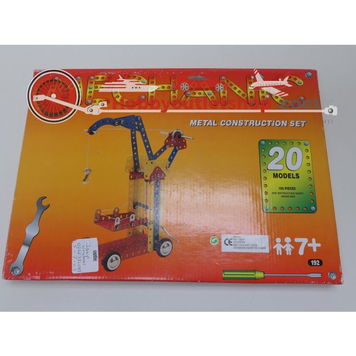 Mechanic metal construction set,7 sets voor eindeloos bouwplezier met extra boekjes. Past bij Meccano #6122