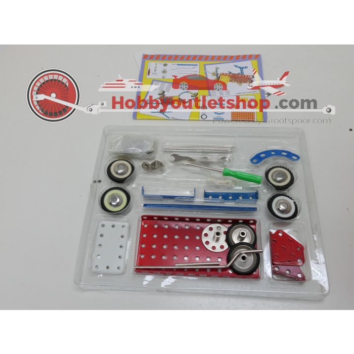 Mechanic metal construction set,7 sets voor eindeloos bouwplezier met extra boekjes. Past bij Meccano #6122