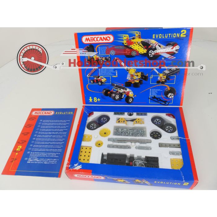 Meccano Evolution set 1 plus Meccano motorsystem & Doos 1 2 & 3. #6124