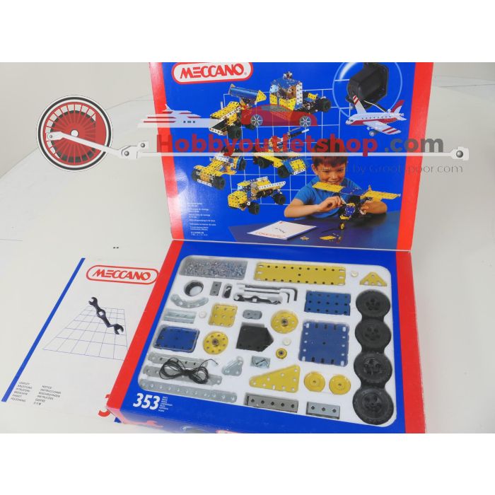 Meccano Evolution set 1 plus Meccano motorsystem & Doos 1 2 & 3. #6124