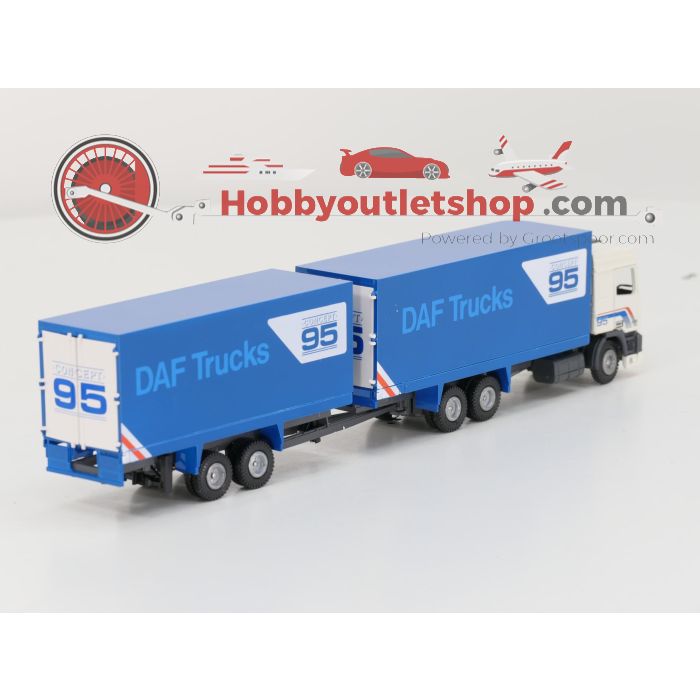 Schaal 1:50 Tekno DAF 95 Concept met aanhanger #7015