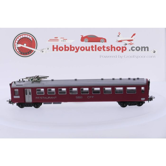 Schaal H0 HAG 405.03 Schweizerische Bundesbahnen (SBB) /  Chemins de fer fédéraux Suisses (CFF) restauratiewagen #P12