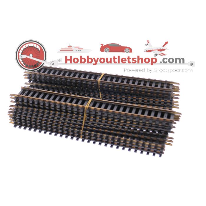 Schaal H0 Fleischmann 6001 set rechte rail  - Fleischmann 80 oprijhulp #2752 - sku: 20230126010417 - Afbeelding 1