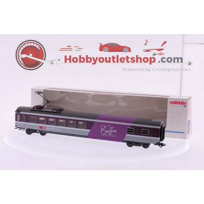 Schaal H0 Märklin 4125 Restauratierijtuig 'Le Buffet Suisse' #2985 - sku: 20230217044143 - Gebruikt - Zeer goede staat - Afbeelding 2