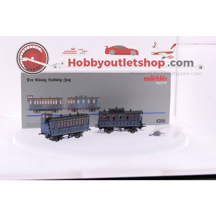 Schaal H0 Märklin 2680 Set Der Konig Ludwig Zug", Locomotief "Tristan" met drie rijtuigen en Märklin 4396 Set met twee koninklijke personenrijtuigen Digitaal #3545 - sku: 20230224094344 - Gebruikt - Zo goed als nieuw - Afbeelding 18