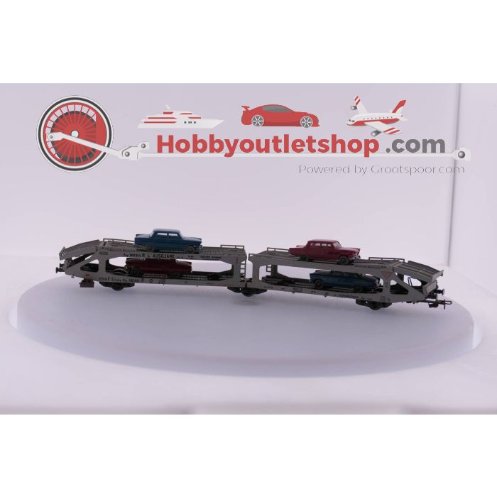 Schaal H0 Rivarossi 2048 FS autotransporter met 4 auto's #3575 - sku: 20230302110311 - Gebruikt - Matige staat - Afbeelding 3