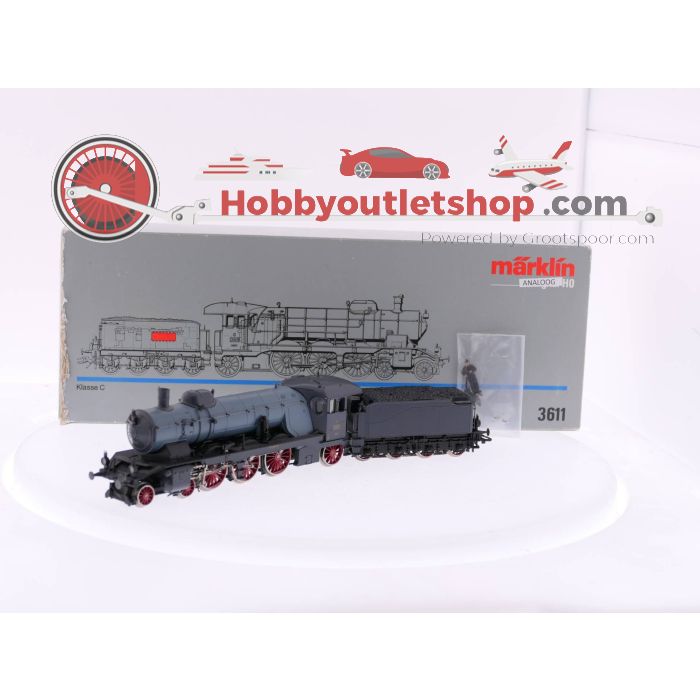 Schaal H0 Märklin 3611 Stoomlocomotief met tender Klasse C van de K.W.St.E #3671