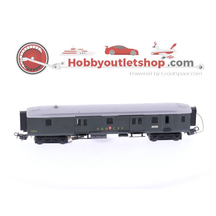 Schaal H0 Märklin 348/4 .2 goederen wagen met binnenverlichting #P42