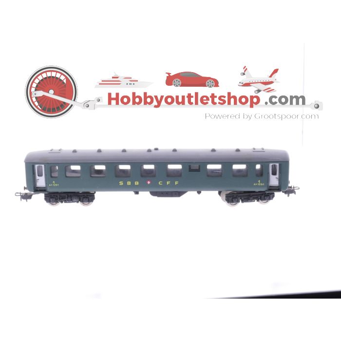 Schaal H0 Pocher 208/2 Personenwagen SBB/FFS 1251 #3745