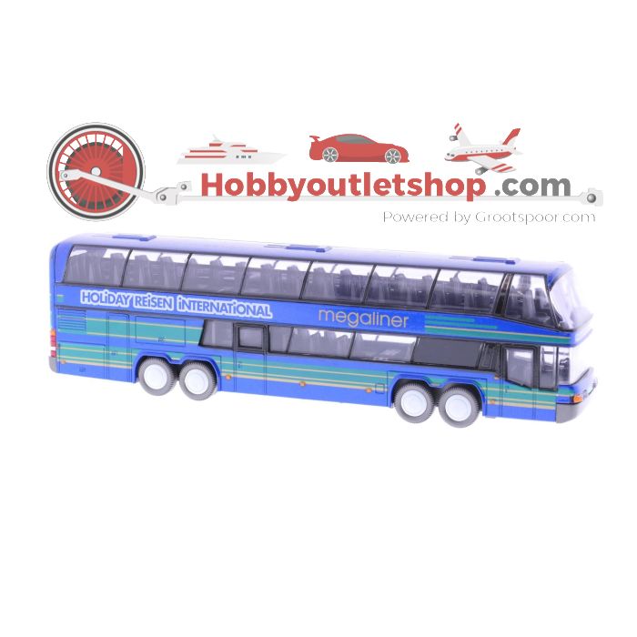 Schaal 1:66 Neoplan Megaliner N128/4 QuadrigA by K&S Holiday Reisen International #3831
