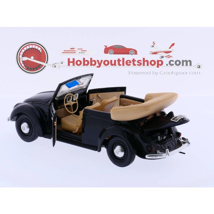 Schaal 1:18 Maisto Volkswagen Beetle / Kever Cabriolet 1951 #2414