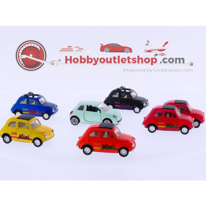 Schaal 1:43 6x Mini 500 1x Fiat 500 #2422