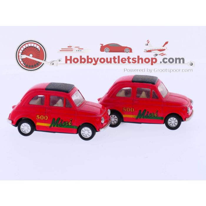 Schaal 1:43 6x Mini 500 1x Fiat 500 #2422