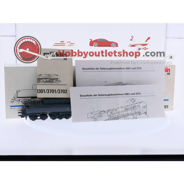 Schaal H0 Märklin 3301 Serie BR 53 DRG Stoomlocomotief Digitaal en DELTA #2438