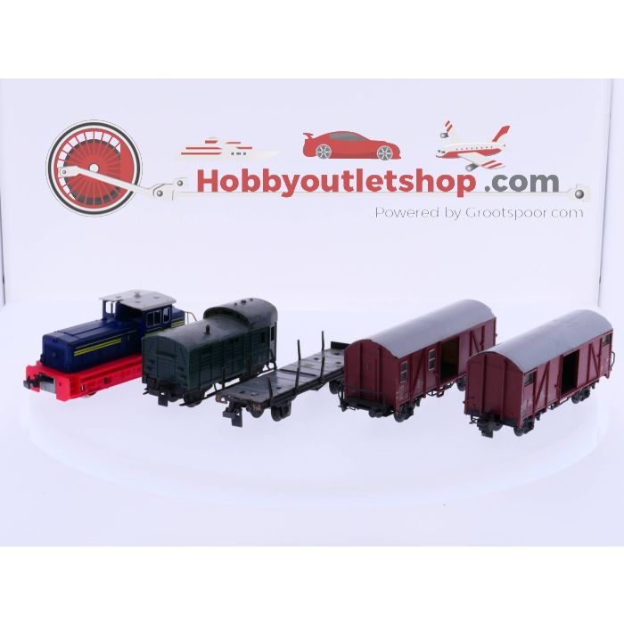 Schaal H0 Trix 2258 + 3410 + 3411 + 3454 + rongenwagen #2479