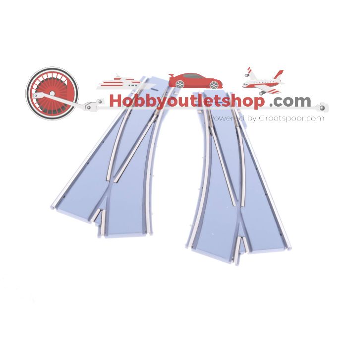Schaal H0 Tillig 87637 tramrails, recht met een bocht en wissels #4510