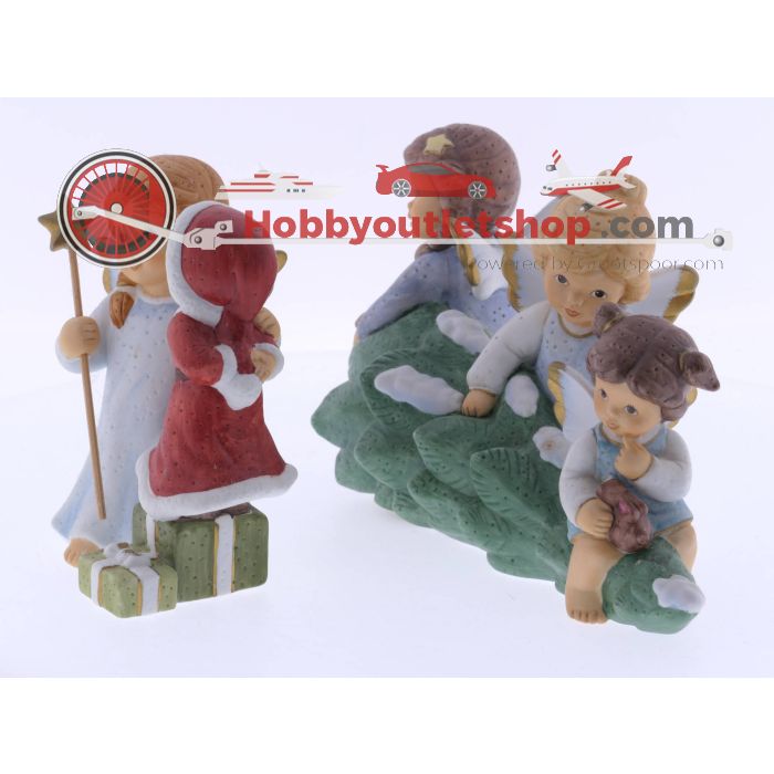Goebel Nina & Marco figuren "Wij brengen de kerstboom" LTD.ED 519 en "Ik wens je een vrolijk kerstfeest" #4613 - sku: 20230714120511 - Gebruikt - Zo goed als nieuw - Afbeelding 2