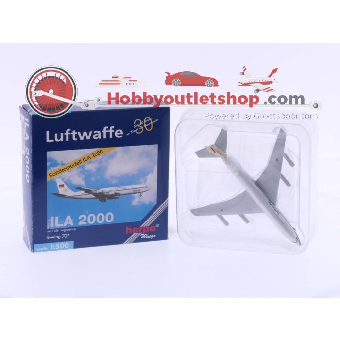 Schaal 1:500 Herpa 512046 Boeing 707 ILA 2000 (speciaal Model) en Herpa 517782  Airbus A310-300MRTT #4632