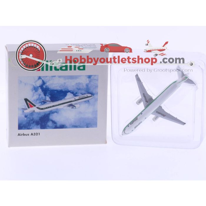 Schaal 1:500 Herpa 508636 Airbus A321 Alitalia Airlines en Herpa 512336 Alitalia Express JXS503 #4634