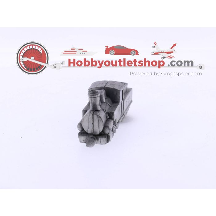 IJzeren Vintage stoomlocomotief met tender 9,5 cm lang #4671