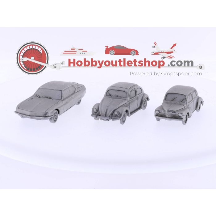 Schaal 1:43 de Poligny Creation VW Kever, Renault 4CV en een Citroën #4675