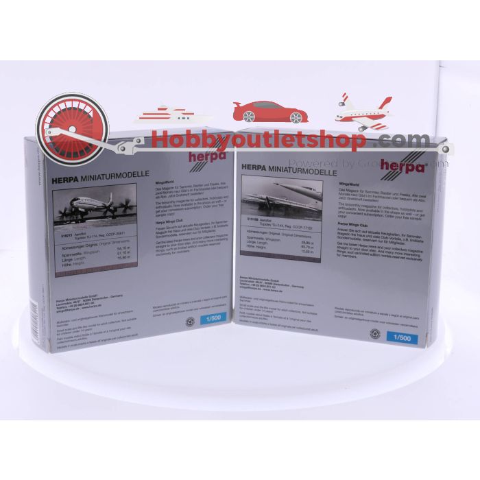 Schaal 1:500 Herpa 518215 Aeroflot Tupolev TU-114 en Herpa 519168 Tupolev TU-114 #4681 - sku: 20230728091523 - Nieuw - Nieuwstaat - Afbeelding 3