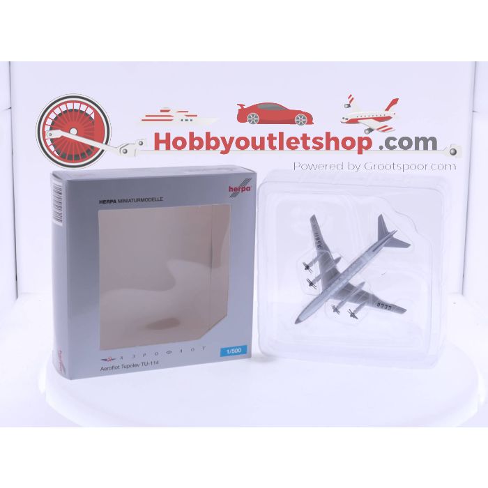 Schaal 1:500 Herpa 518215 Aeroflot Tupolev TU-114 en Herpa 519168 Tupolev TU-114 #4681 - sku: 20230728091523 - Nieuw - Nieuwstaat - Afbeelding 4