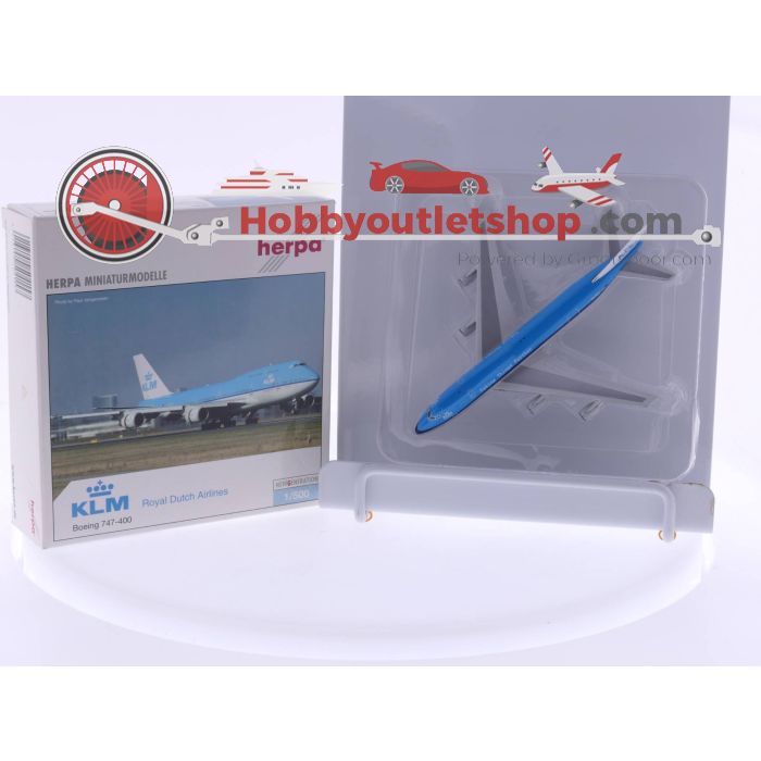 Schaal 1:500 Herpa 504157 KLM Boeing 747-400 en Herpa KLM Cargo B747-206 #4682 - sku: 20230728093635 - Nieuw - Nieuwstaat - Afbeelding 2
