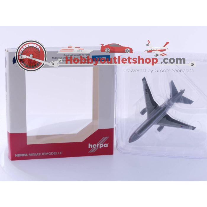 Schaal 1:500 Herpa 535403 McDonnell Douglas KDC-10 Extender en Herpa 508193 Lockheed C-130-30 Hercules #4690