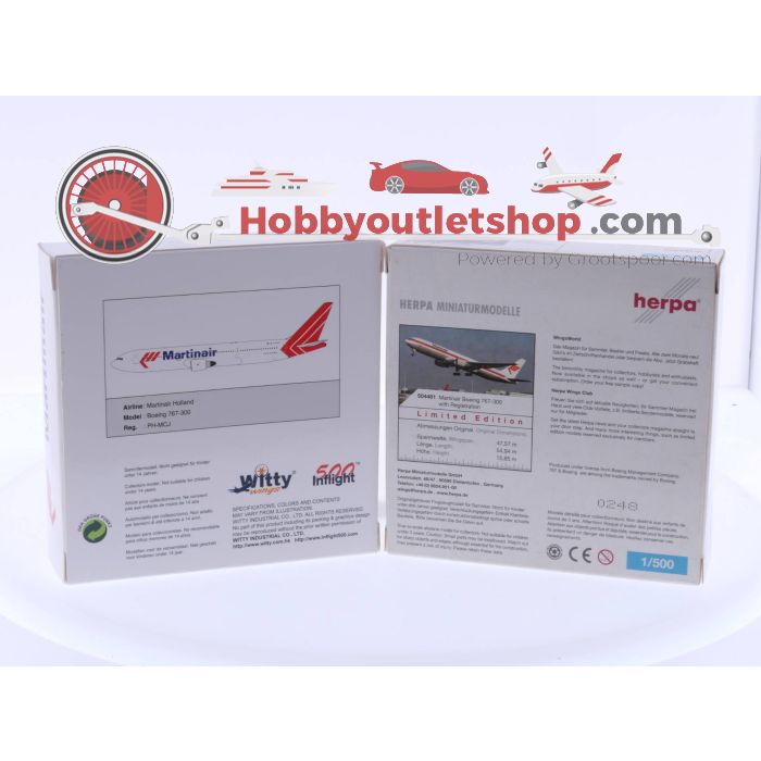 Schaal 1:500 Inflight 500 355 4056 Boeing 767-300 en Herpa 404461 Boeing 767-300 #4698
