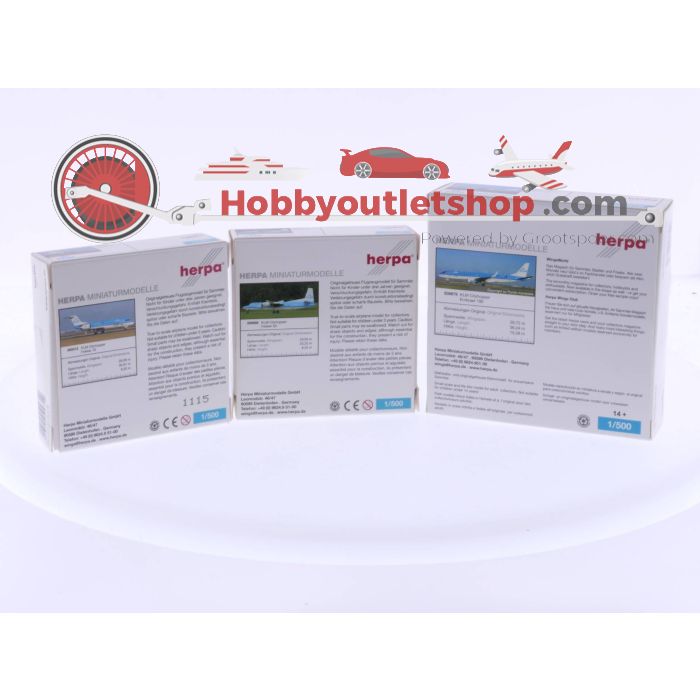 Schaal 1:500 Herpa 509589 Fokker 50, Herpa 509312 Fokker 70 en Herpa 509879 Embraer 190 #4699 - sku: 20230728032211 - New - New condition - Photo 3